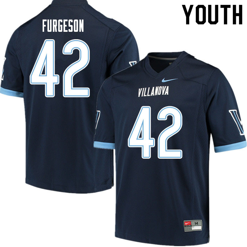 Youth #42 Timmy Furgeson Villanova Wildcats College Football Jerseys Sale-Navy - Click Image to Close